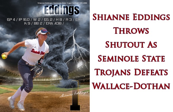 Shianne Throws Shutout As Seminole State Trojans Defeats Wallace-Dothan