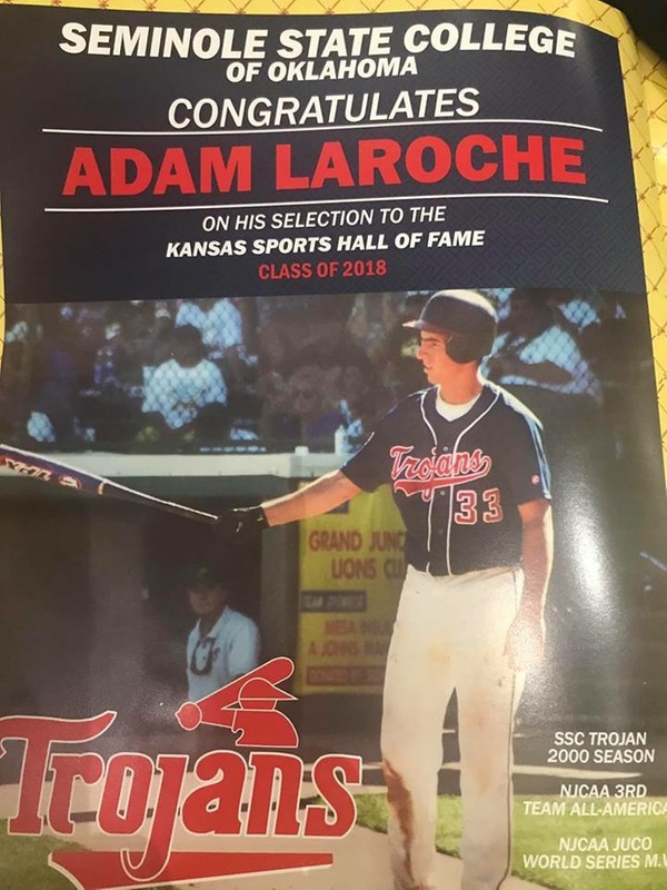 Former Trojan Adam LaRoche was inducted into the Kansas Sports Hall of Fame