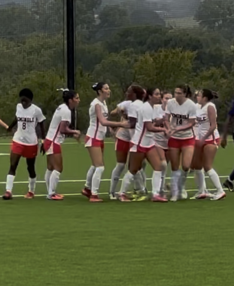 The Trojans celebrate goal #1 of the 2025 season!